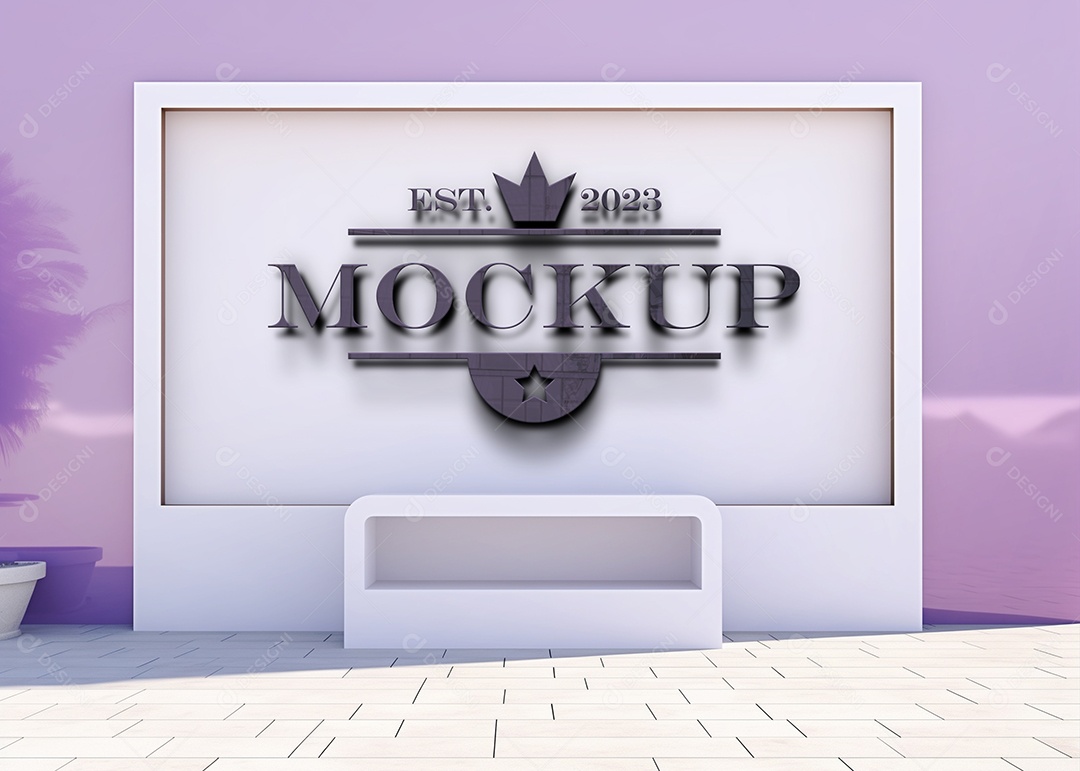 Modelo de Logotipo de Empresa Mockup PSD Editável