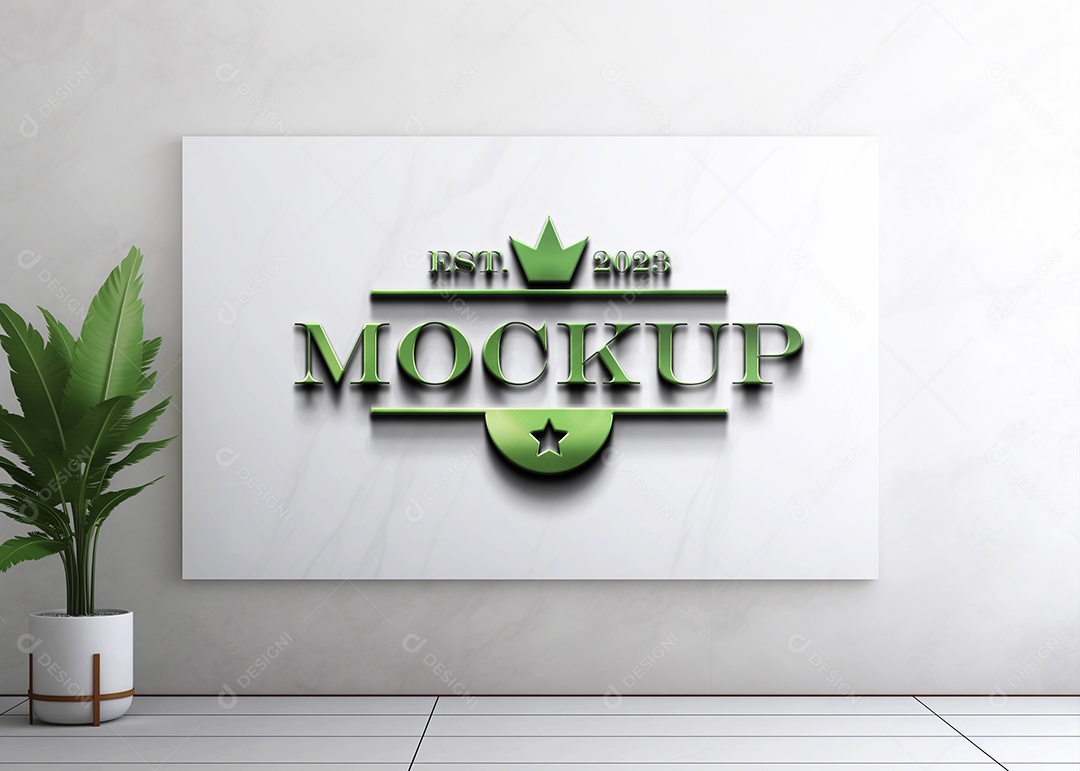 Modelo de Logotipo de Empresa Mockup PSD Editável