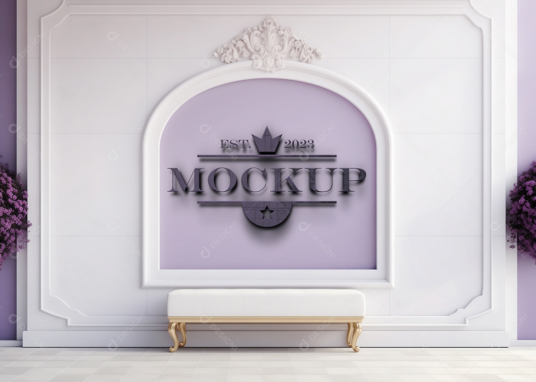 Modelo de Logotipo de Empresa Mockup PSD Editável