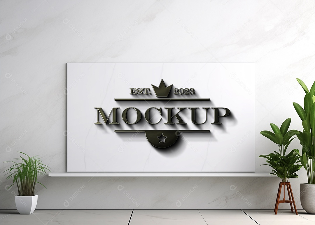 Modelo de Logotipo de Empresa Mockup PSD Editável