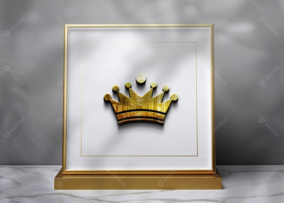 Logo de Empresa Dourado PSD Editável