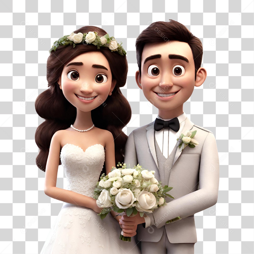 Noivos Casamento PNG Transparente
