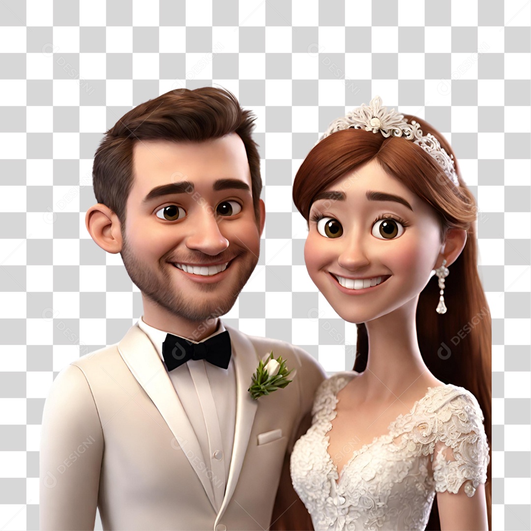 Noivos Casamento PNG Transparente