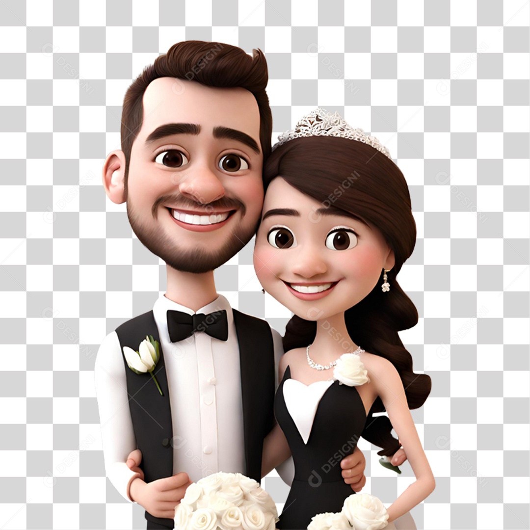 Noivos Casamento PNG Transparente