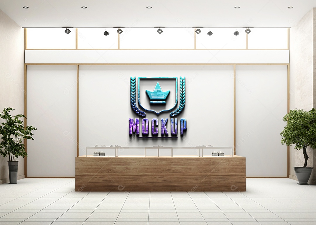 Modelo de Logo de Empresa Mockup PSD Editável