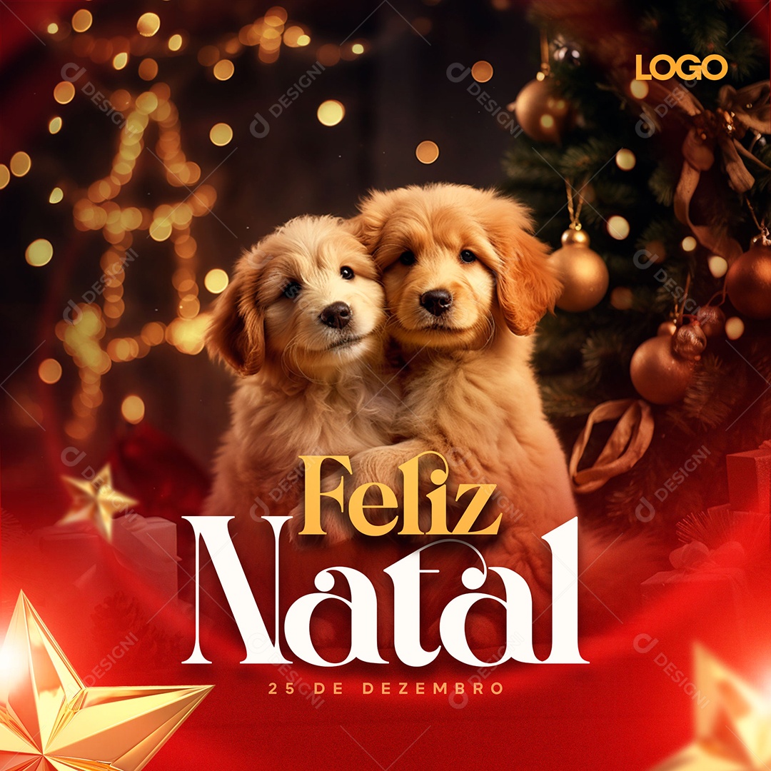 Feed Feliz Natal 25 De Dezembro Social Media PSD Editável
