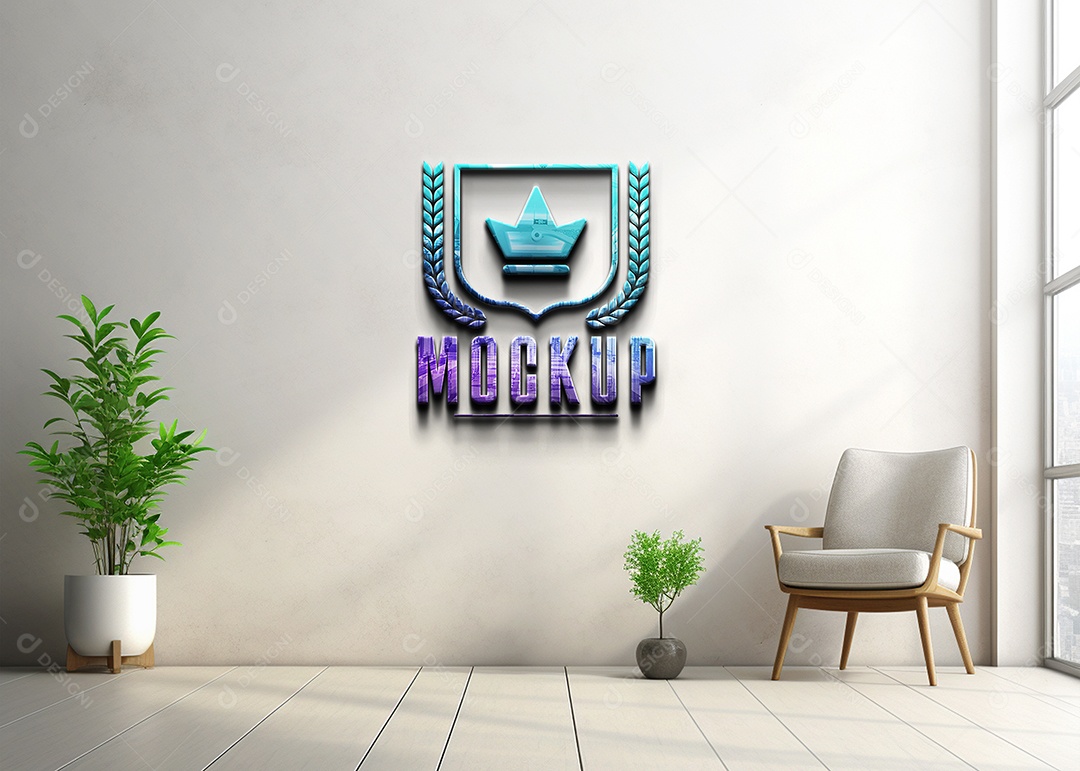 Modelo de Logo de Empresa Mockup PSD Editável