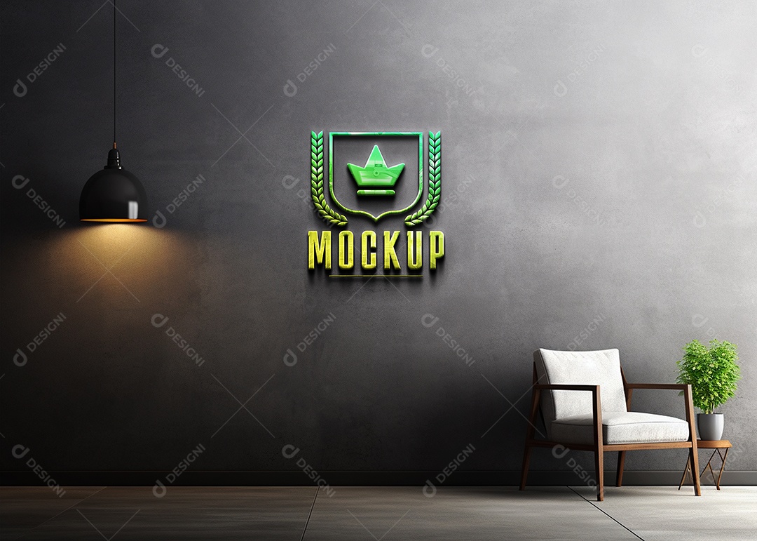 Modelo de Logo de Empresa Mockup PSD Editável