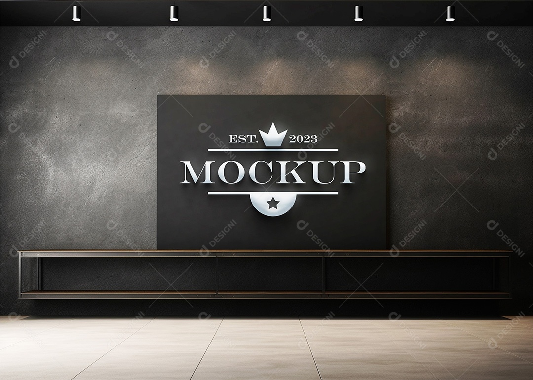 Modelo de Logo de Empresa Mockup PSD Editável