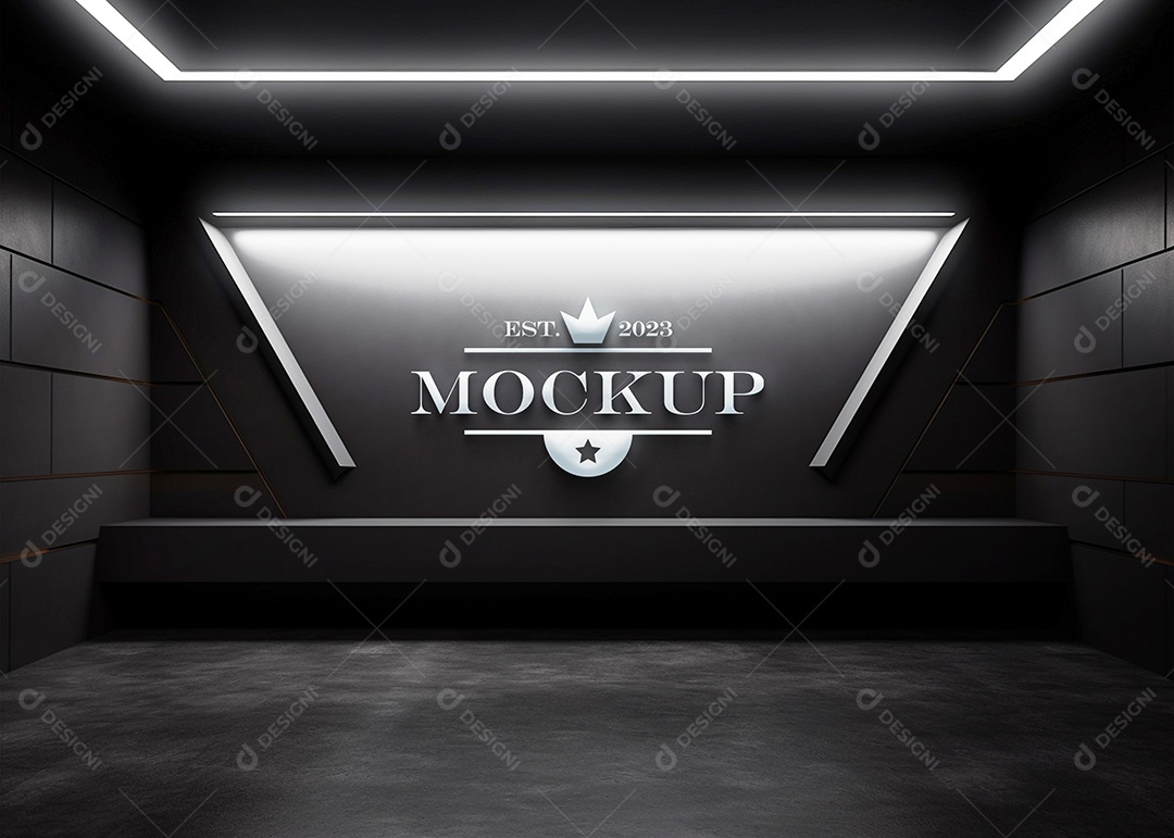 Modelo de Logo de Empresa Mockup PSD Editável