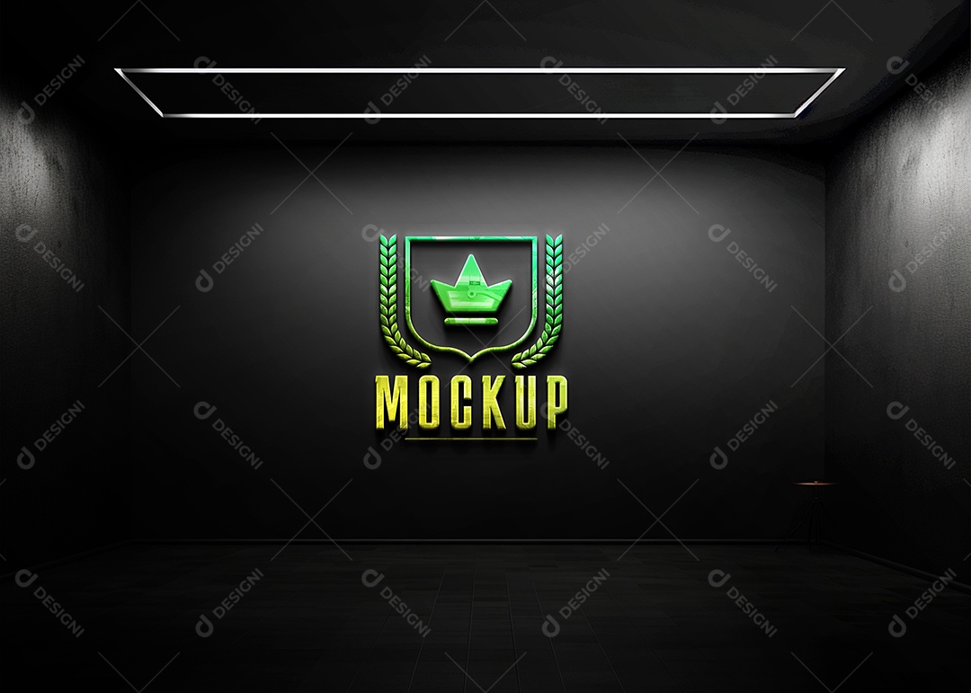 Modelo de Logo de Empresa Mockup PSD Editável