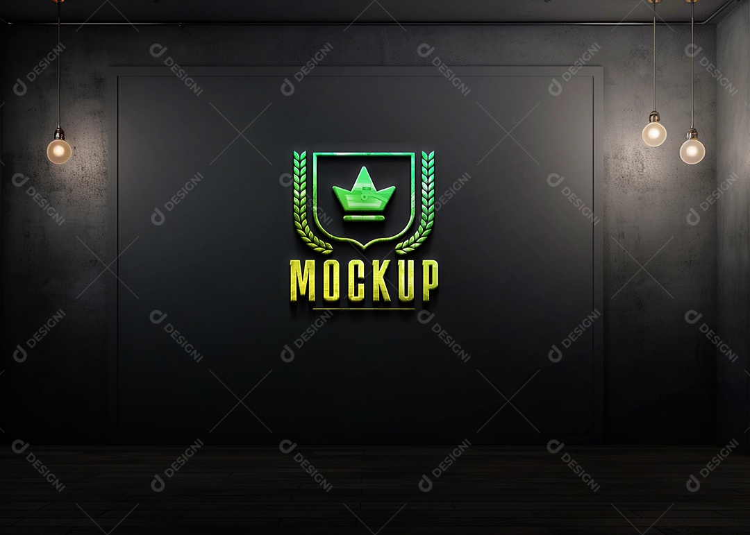 Modelo de Logo de Empresa Mockup PSD Editável