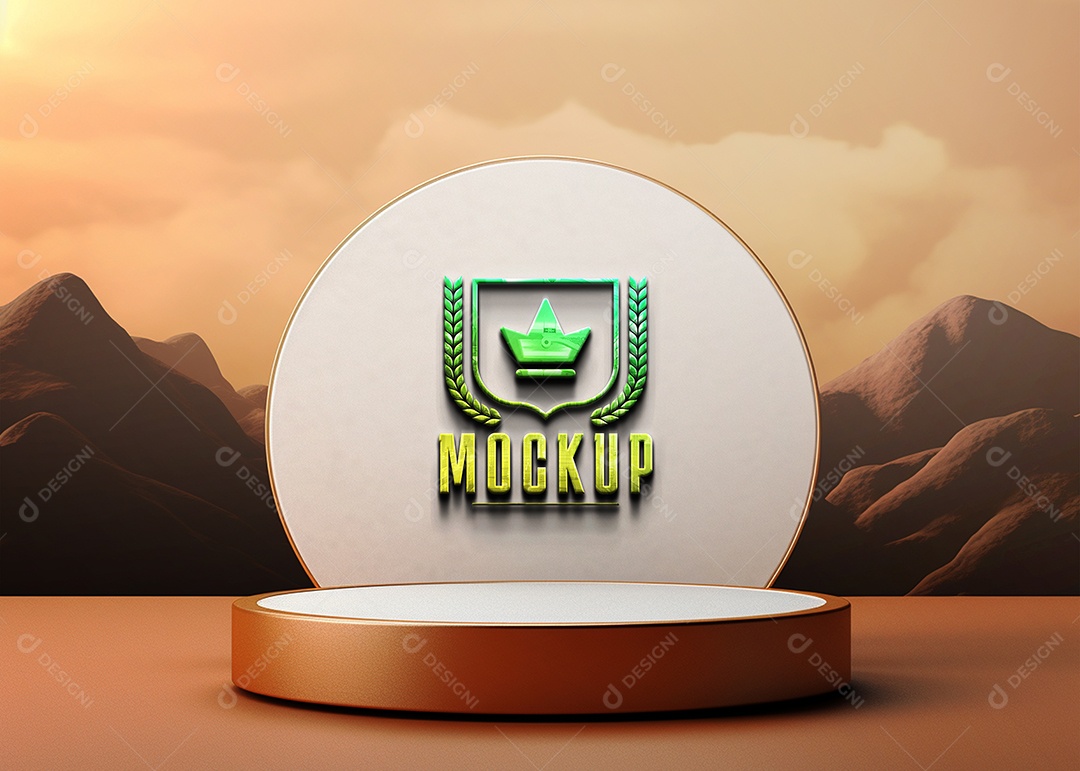 Modelo de Logo de Empresa Mockup PSD Editável