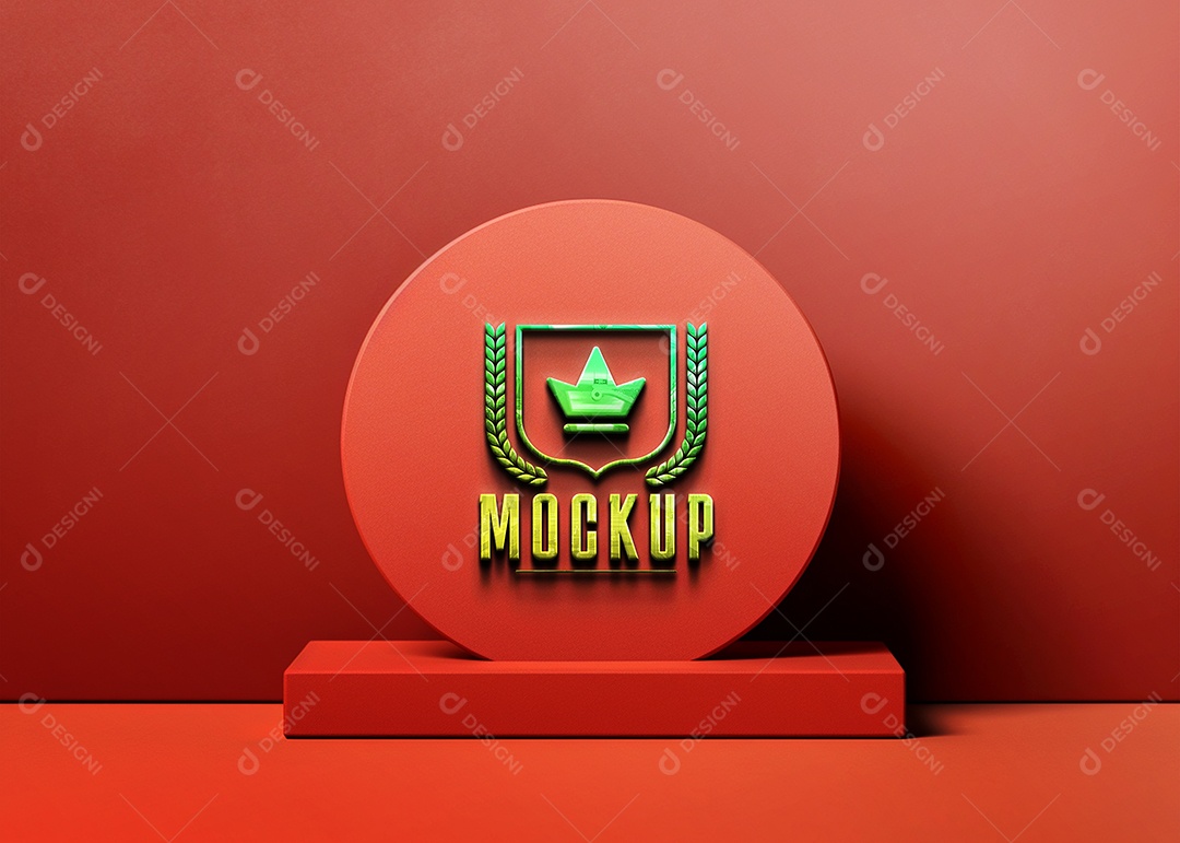 Modelo de Logo de Empresa Mockup PSD Editável