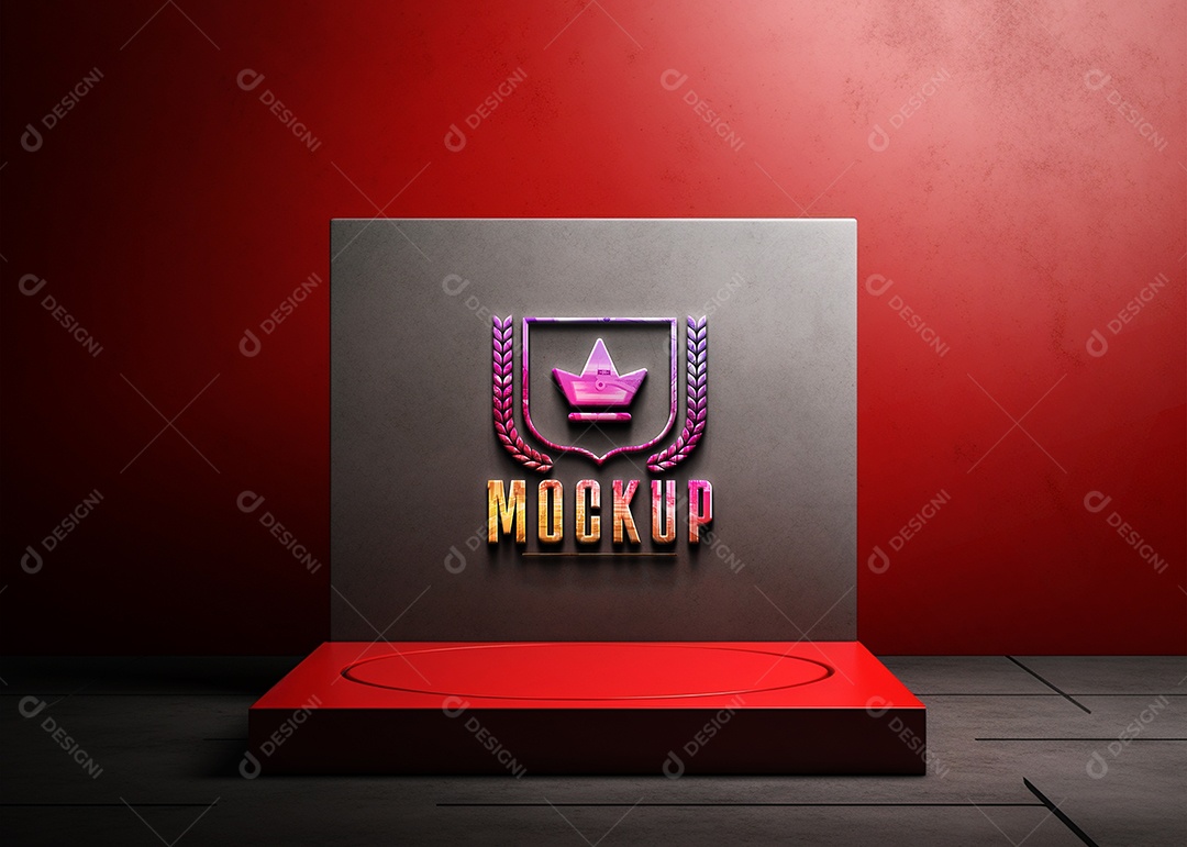 Modelo de Logo de Empresa Mockup PSD Editável