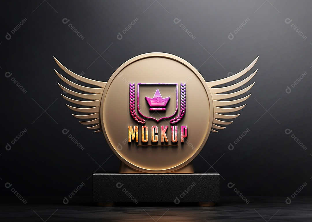 Modelo de Logo de Empresa Mockup PSD Editável