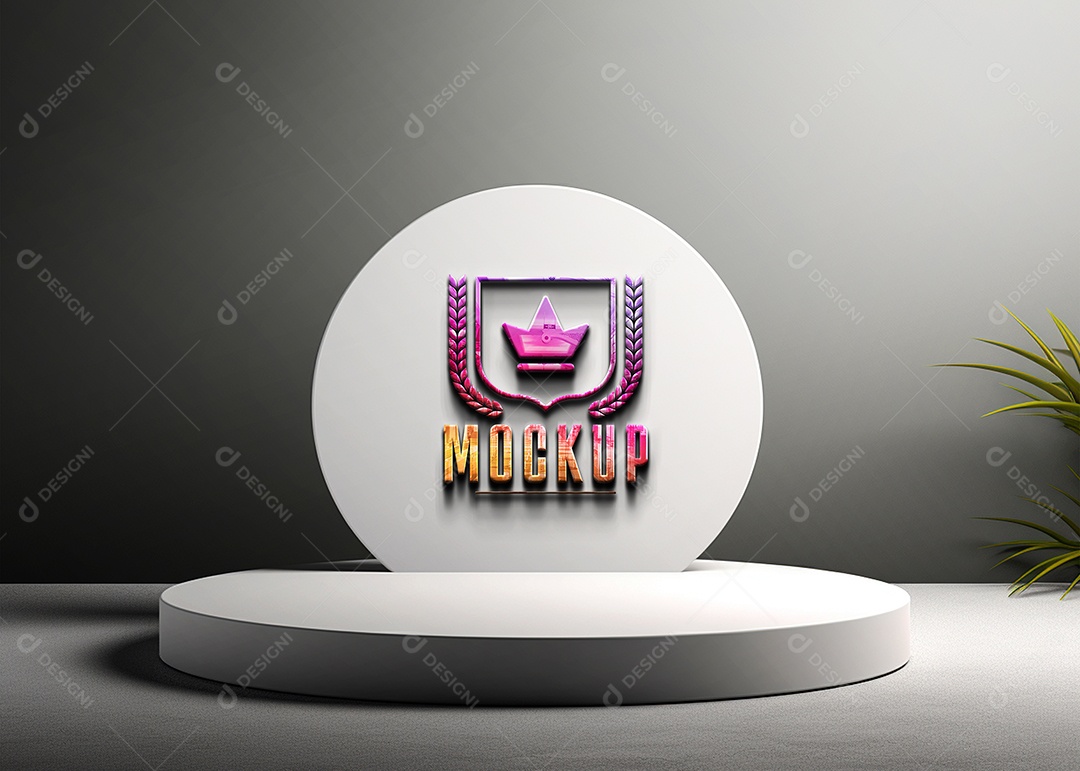 Modelo de Logo de Empresa Mockup PSD Editável