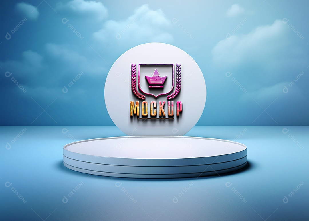 Modelo de Logo de Empresa Mockup PSD Editável