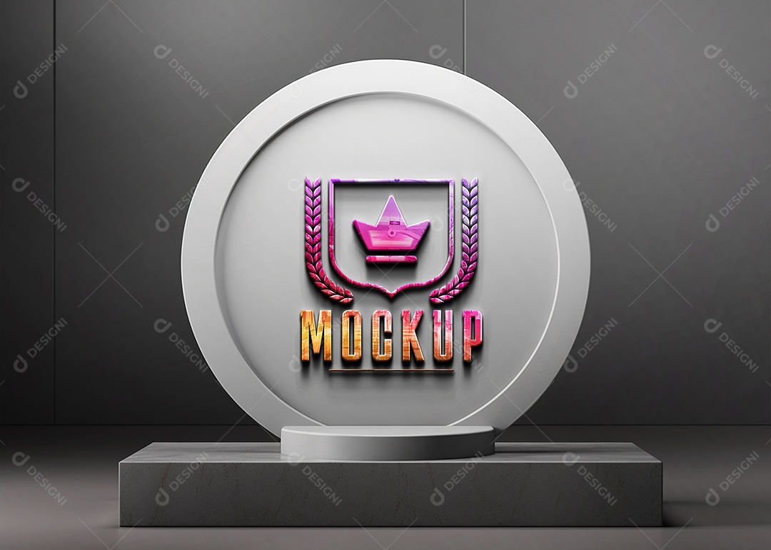 Modelo de Logo de Empresa Mockup PSD Editável