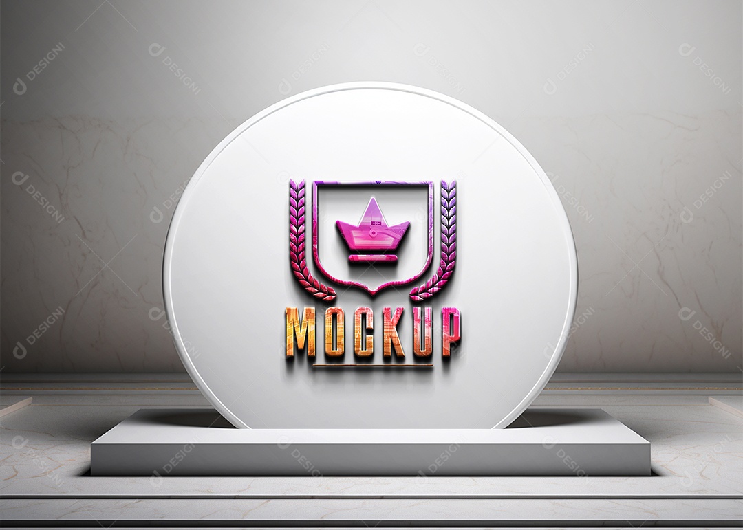 Modelo de Logo de Empresa Mockup PSD Editável