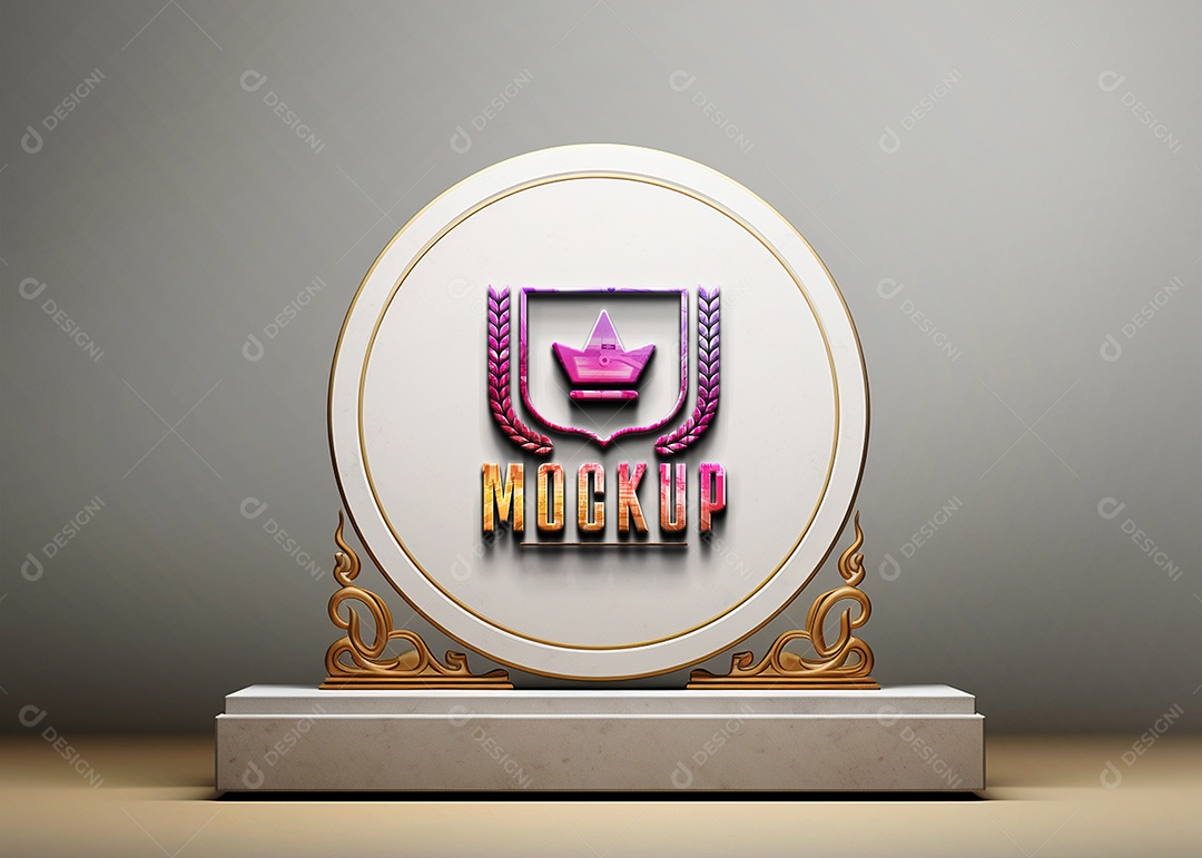 Modelo de Logo de Empresa Mockup PSD Editável