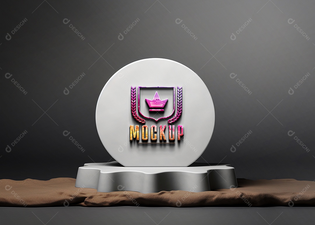 Modelo de Logo de Empresa Mockup PSD Editável