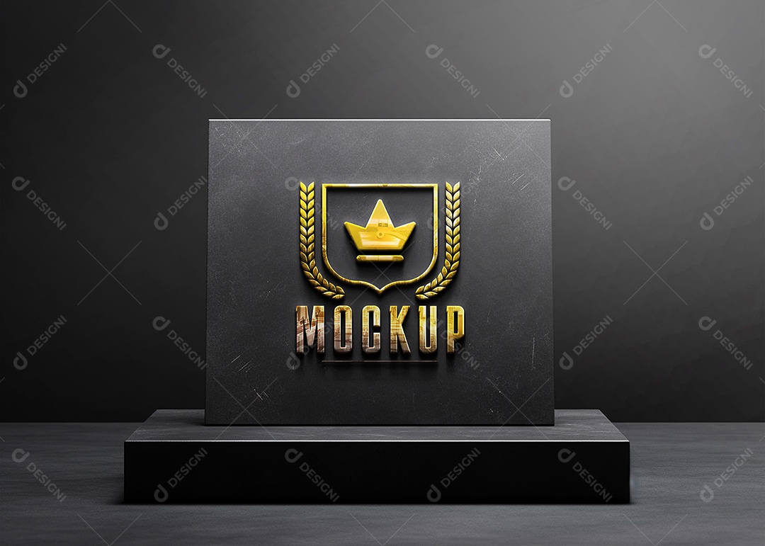 Modelo de Logo de Empresa Mockup PSD Editável