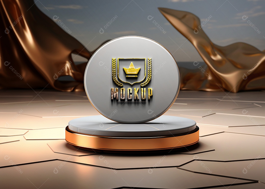 Modelo de Logo de Empresa Mockup PSD Editável