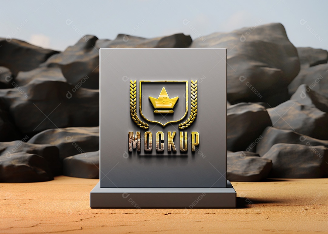 Modelo de Logo de Empresa Mockup PSD Editável