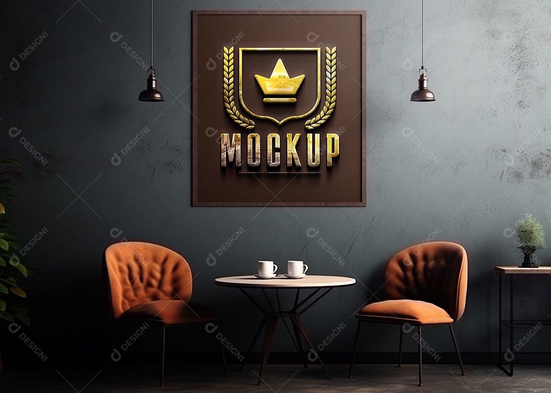 Modelo de Logo de Empresa Mockup PSD Editável