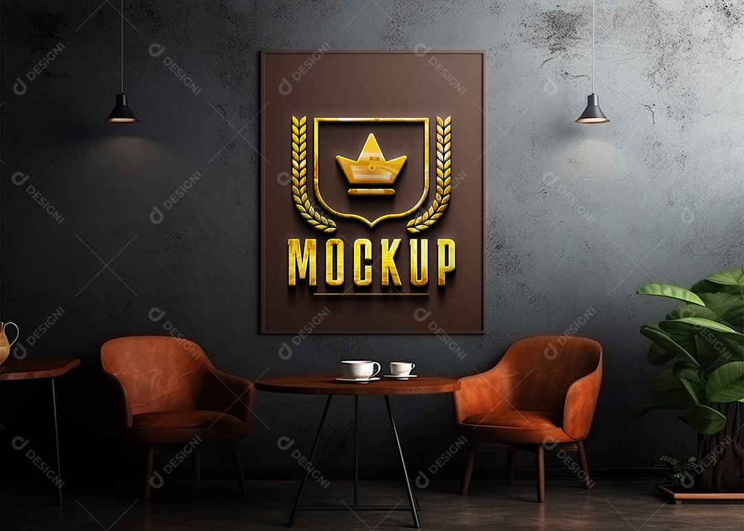 Modelo de Logo de Empresa Mockup PSD Editável