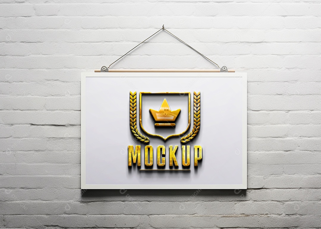 Modelo de Logo de Empresa Mockup PSD Editável