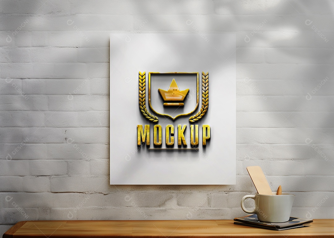 Modelo de Logo de Empresa Mockup PSD Editável