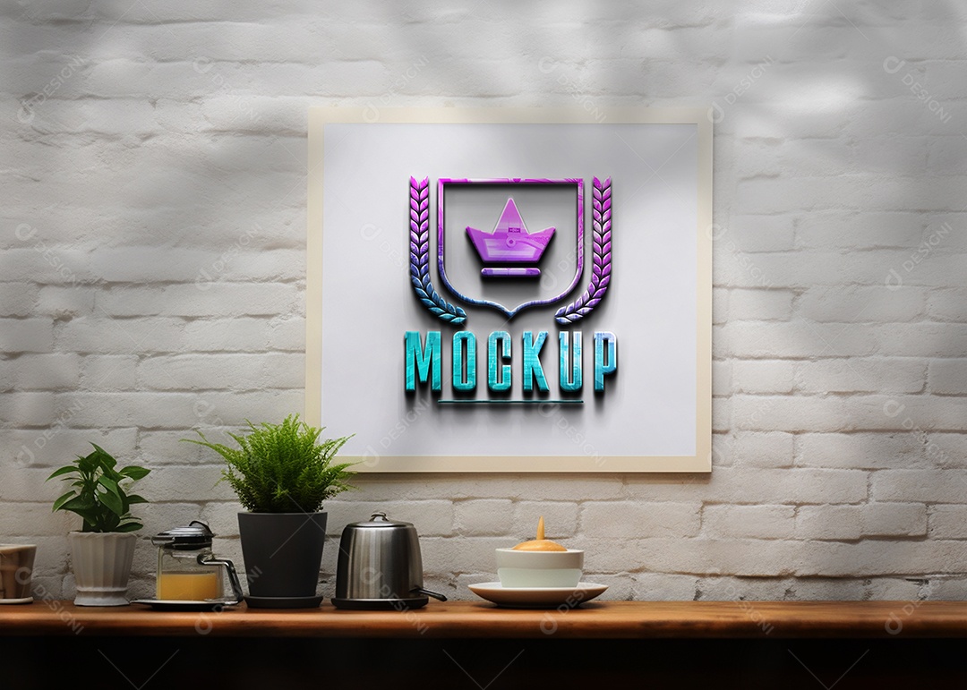 Modelo de Logo de Empresa Mockup PSD Editável