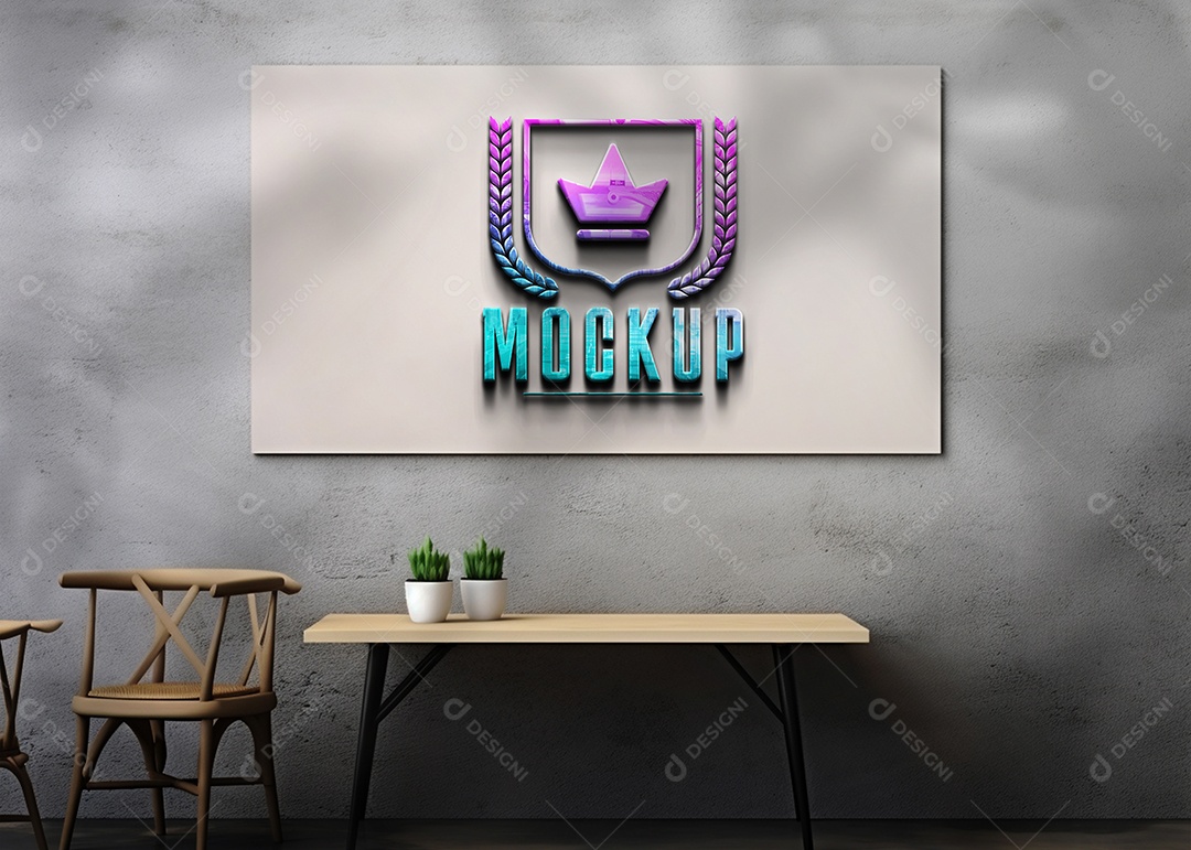 Modelo de Logo de Empresa Mockup PSD Editável