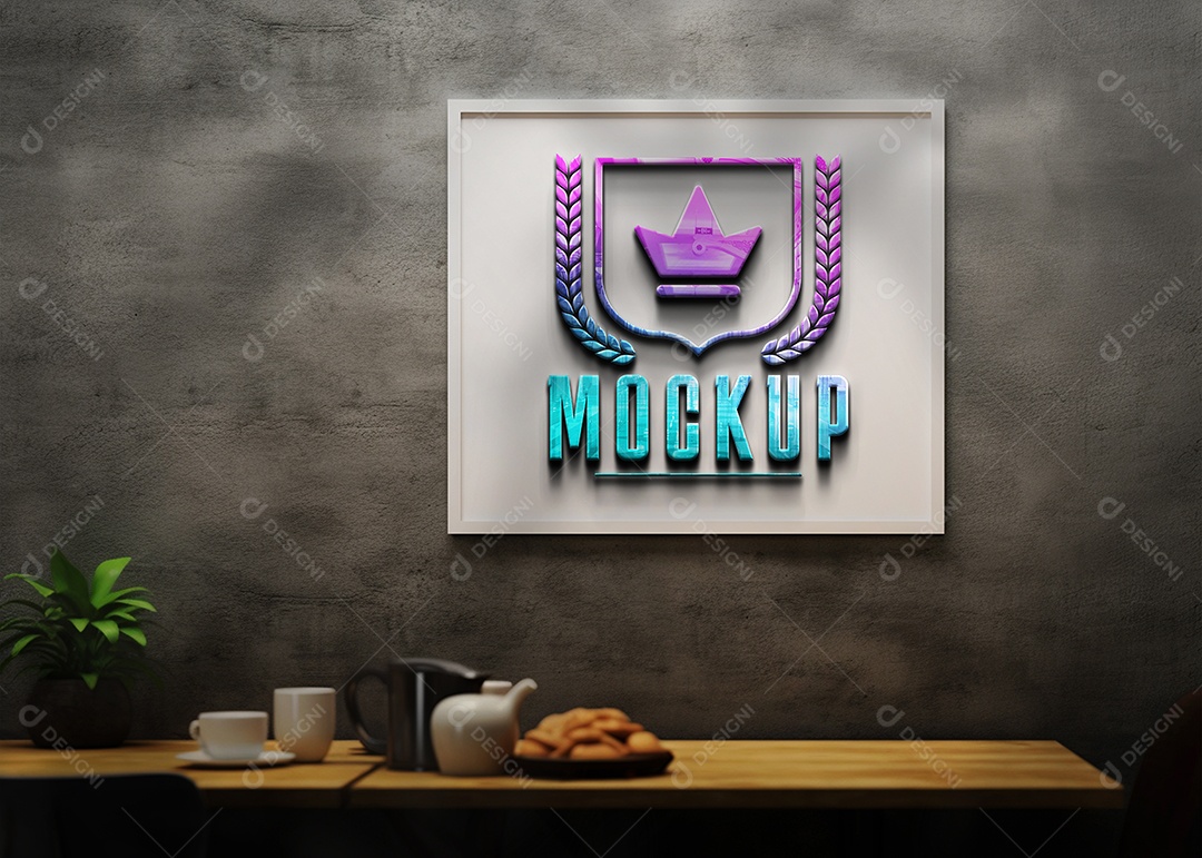 Modelo de Logo de Empresa Mockup PSD Editável