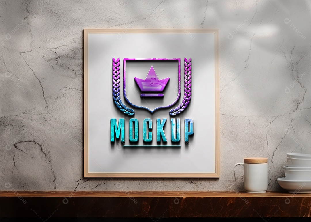 Modelo de Logo de Empresa PSD Mockup Editável