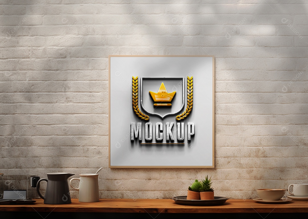 Modelo de Logo de Empresa Mockup PSD Editável