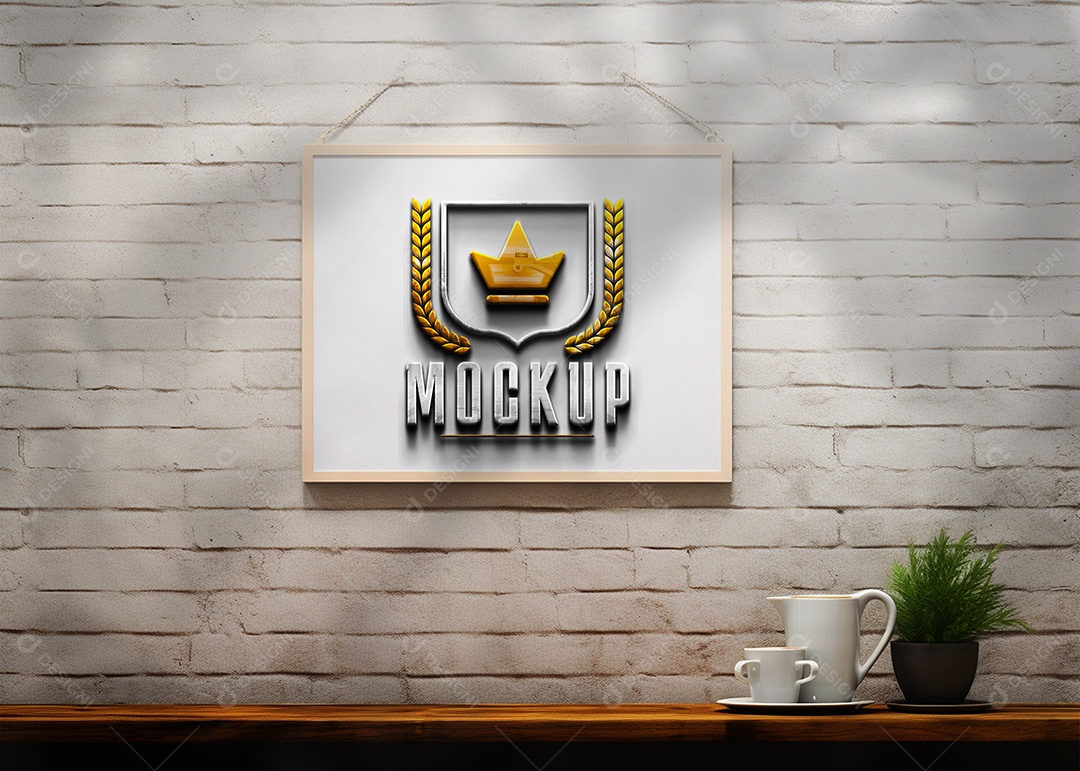 Modelo de Logo de Empresa Mockup PSD Editável