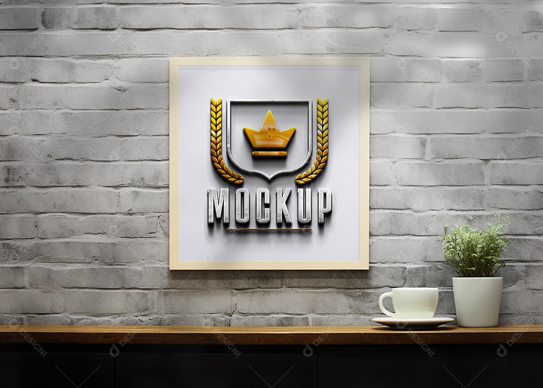 Modelo de Logo de Empresa Mockup PSD Editável