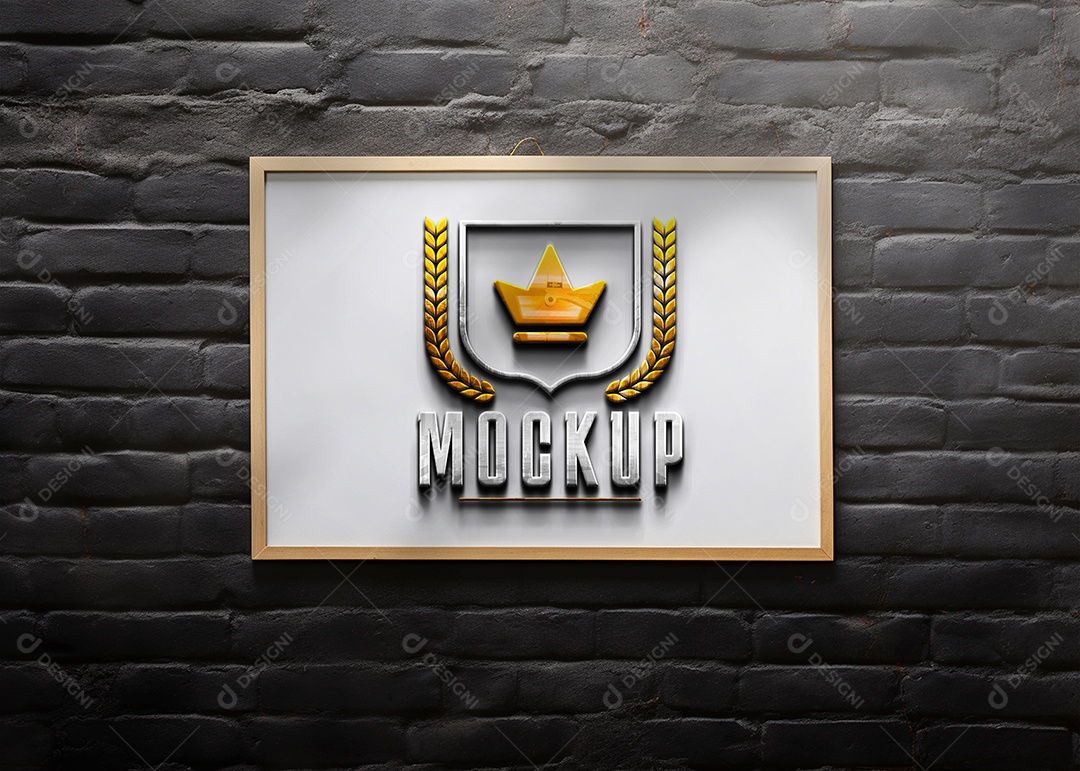 Modelo de Logo de Empresa Mockup PSD Editável