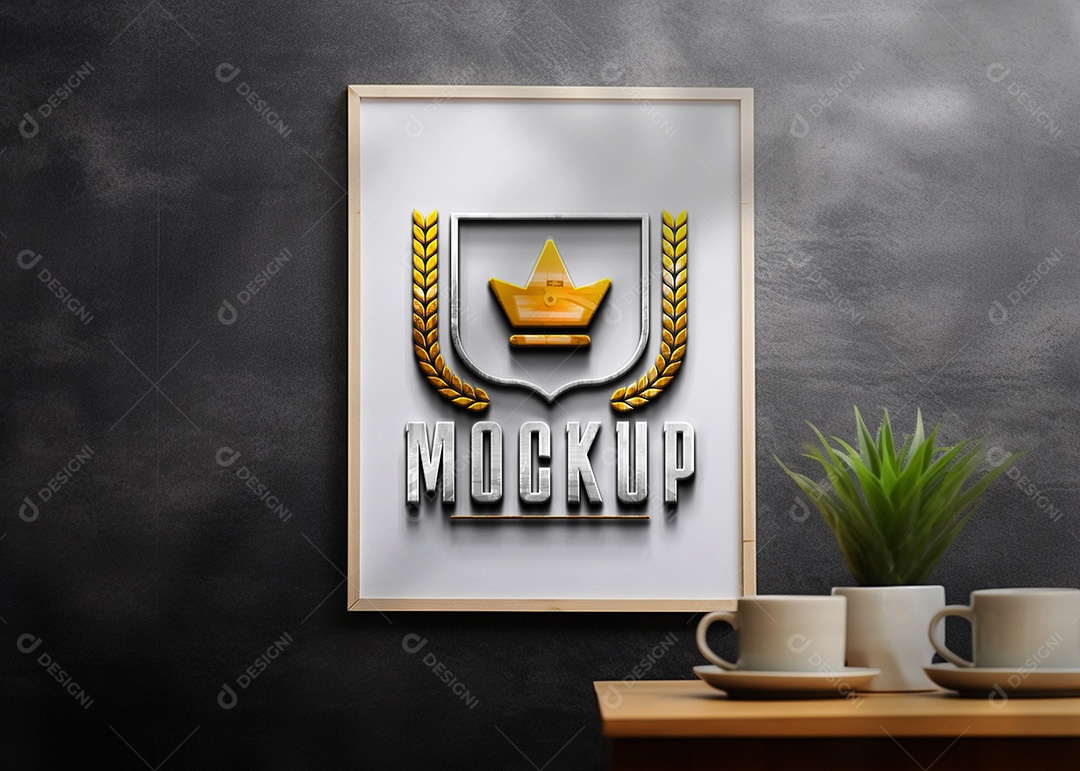 Modelo de Logo de Empresa Mockup PSD Editável