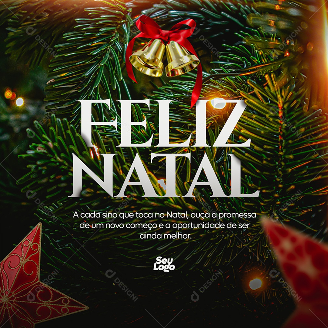 Social Media Feliz Natal Feliz Natal Novo Começo PSD Editável