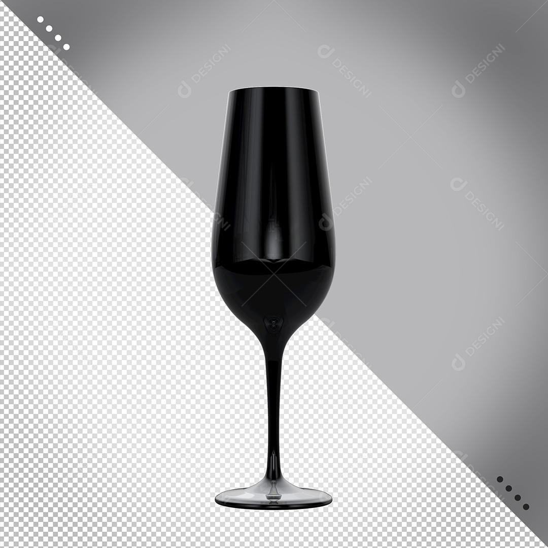 Taça 3D para Composição de Ano Novo Elemento para Composição PSD