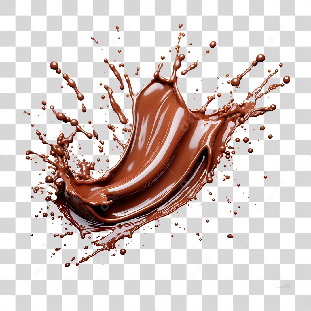 Splash de Chocolate PNG Transparente