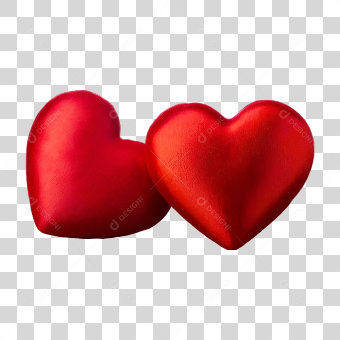 Dois Corações de Espuma PNG Transparente