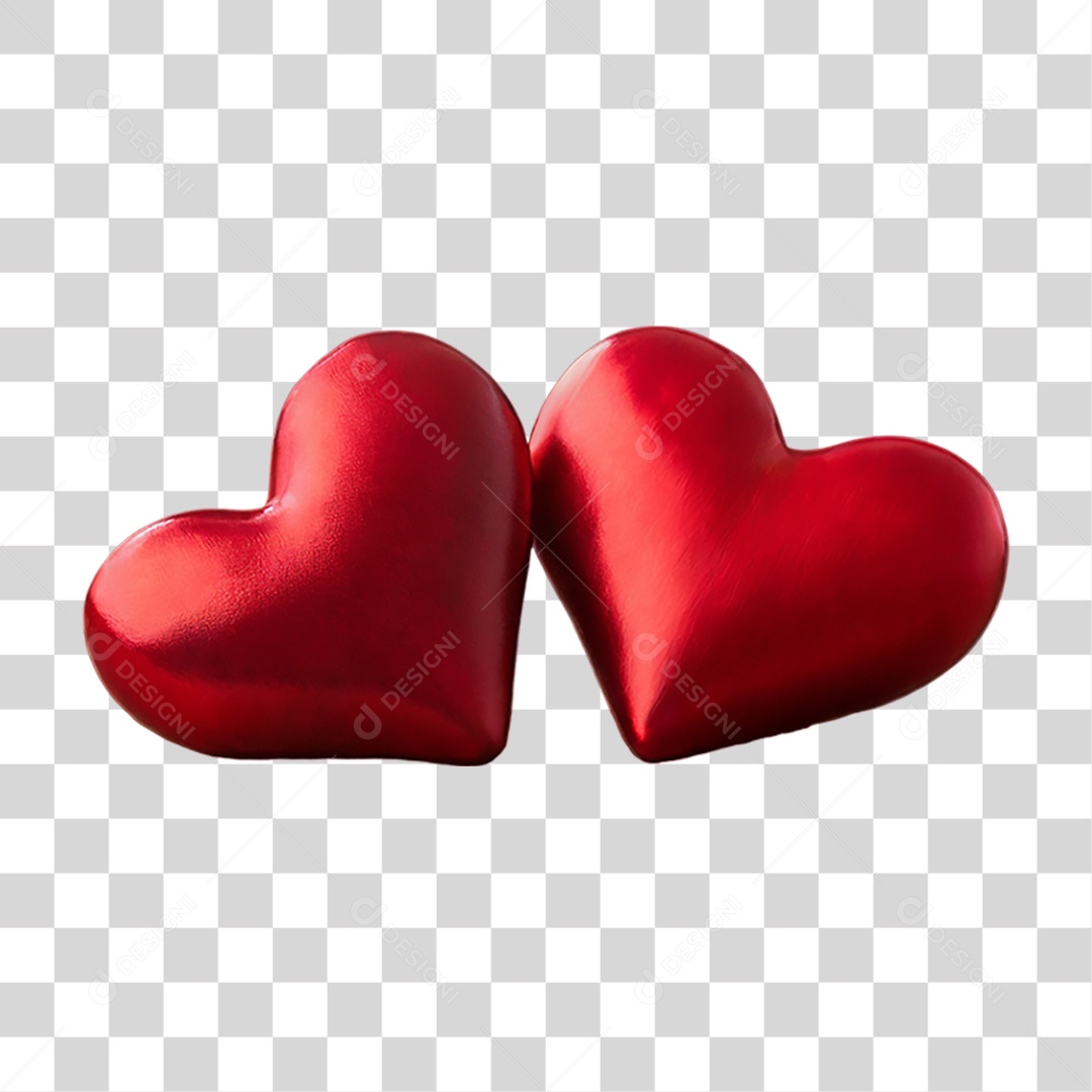 Dois Corações de Espuma PNG Transparente