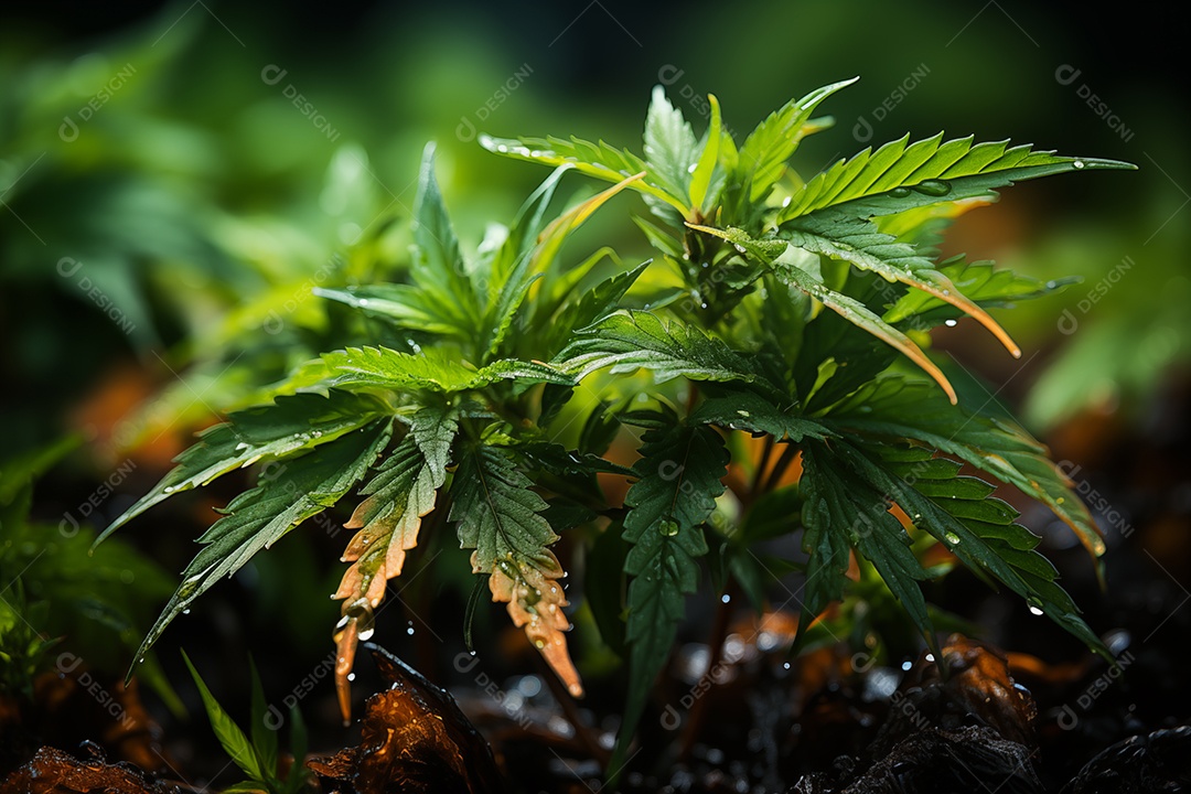 Cannabis deixa planta visão realista no jardim