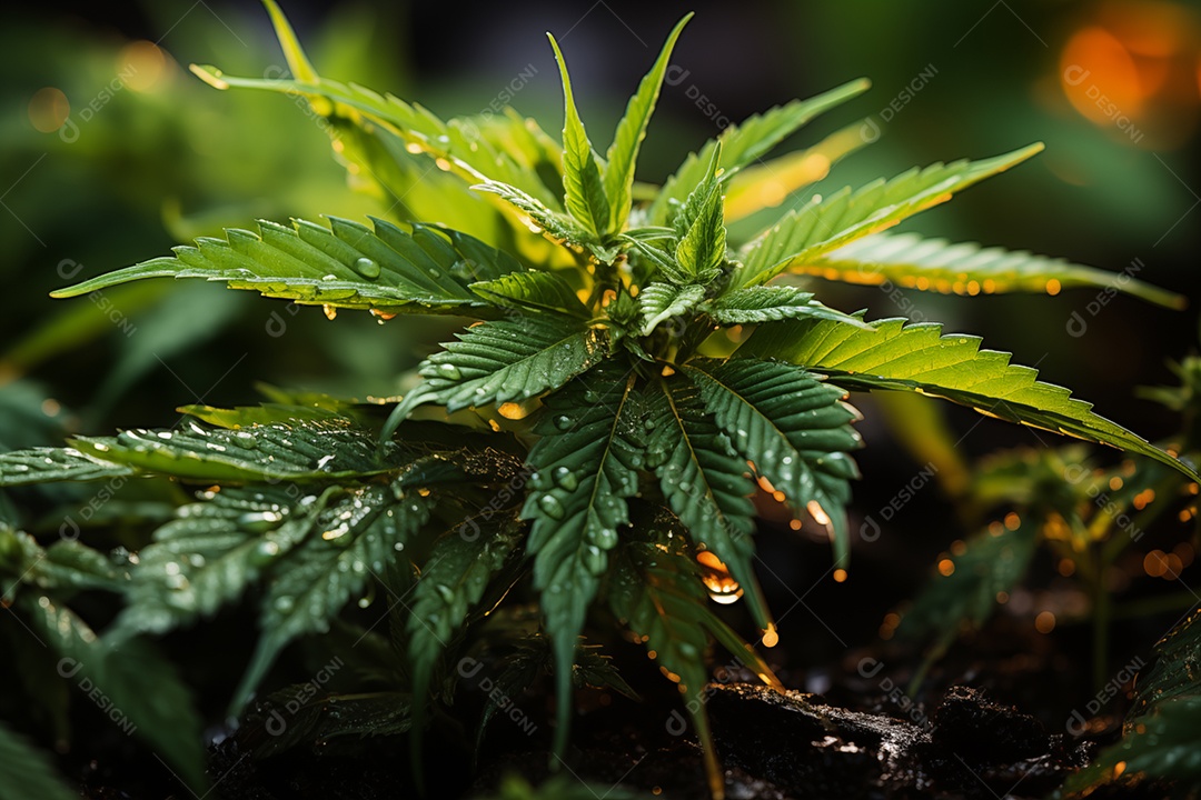 Cannabis deixa planta visão realista no jardim