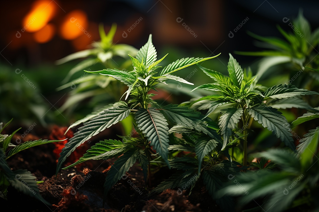 Cannabis deixa planta visão realista no jardim